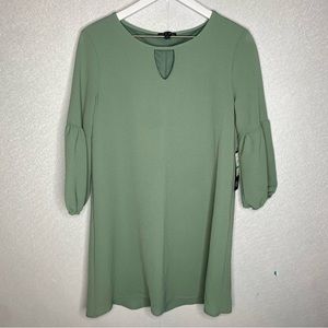 As U Wish Sage Keyhole Balloon Sleeve Dress Size Small NWT